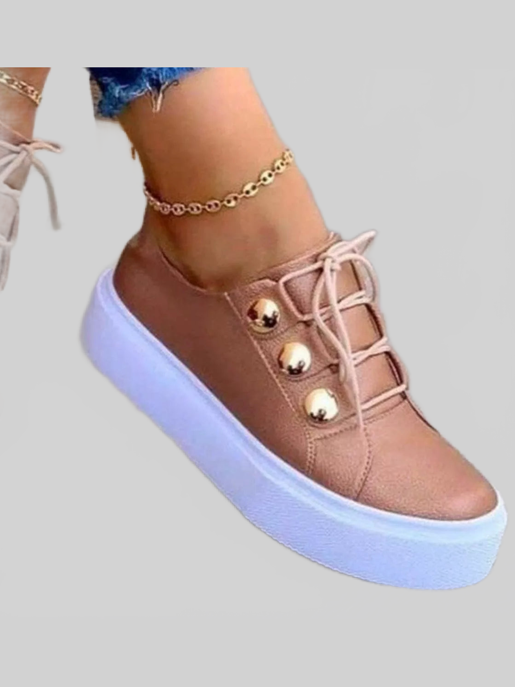 Women Round Toe Platform Sneakers nicholesgifts