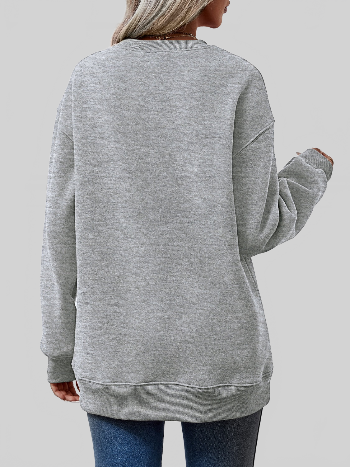 Women Leopard Lip Graphic Round Neck Sweatshirt NicholesGifts