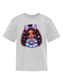 African American Girls Pretty Bow and Hearts Short Sleeve Crewneck T-Shirt nicholesgifts