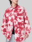 Men's Plus Size Tie-Dye Oversized Button-Up Shirt nicholesgifts