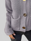 Crochet Button Up Long Sleeve Cardigan nicholesgifts