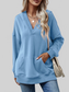 NicholesGifts Women V-Neck Drop Shoulder Long Sleeve Hoodie nicholesgifts