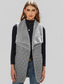 Women Open Front Collared Vest nicholesgifts