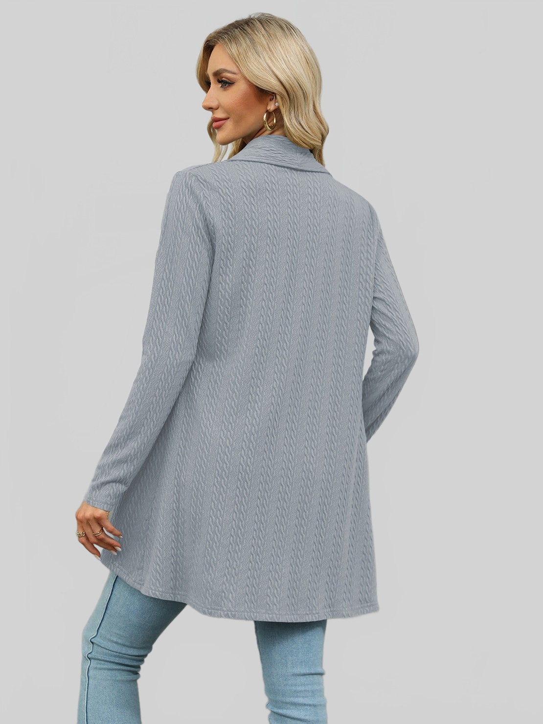 Open Front Long Sleeve Cardigan nicholesgifts