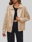 NicholesGifts Women Ivy Lane Pocketed Zip Up Collared Neck Jacket nicholesgifts