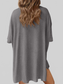 Full Size Oversized Slit Round Neck Top and Shorts Lounge Set Plus Size nicholesgifts