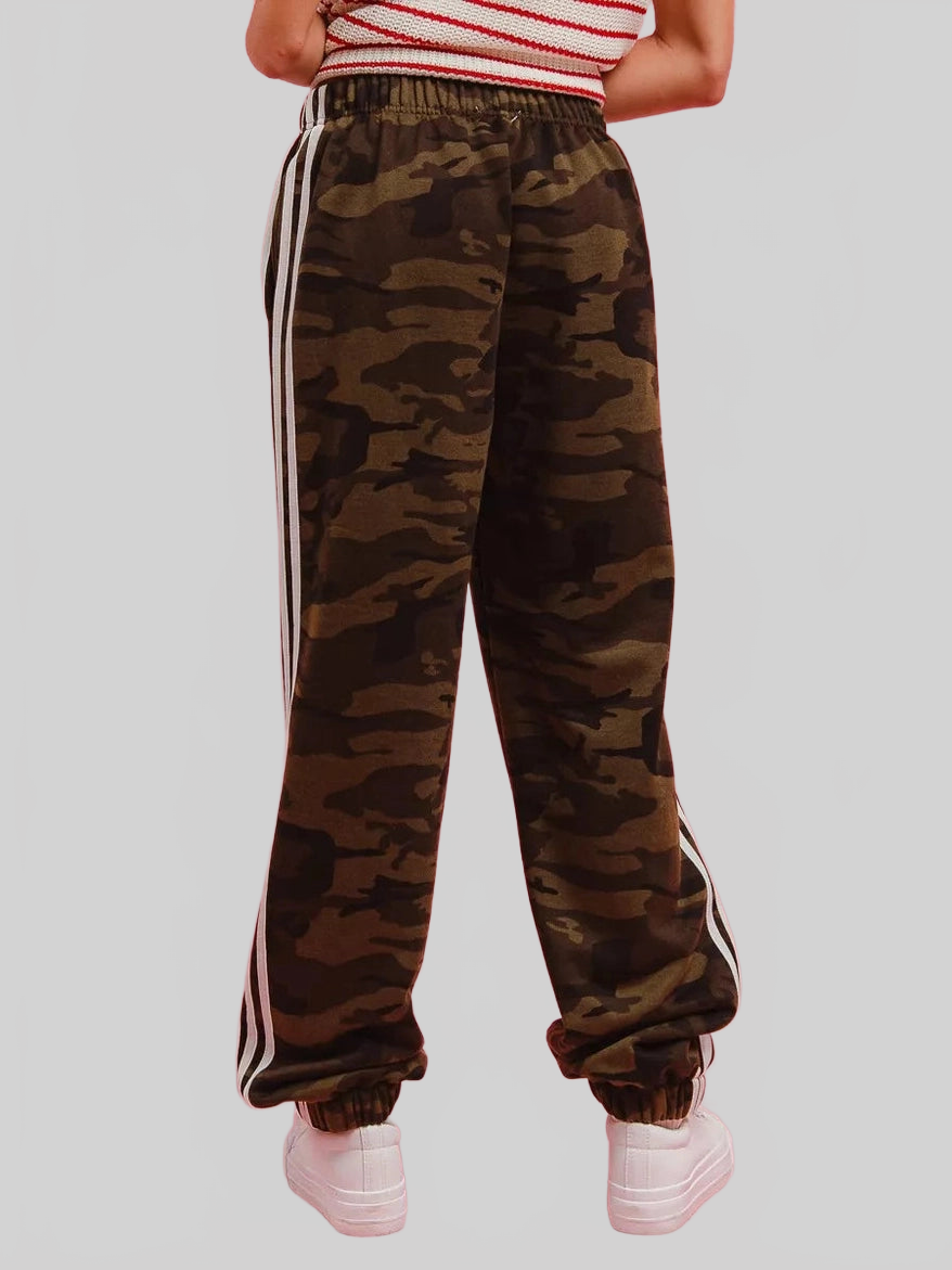 Women BiBi Side Lines Camouflage Track Pants nicholesgifts