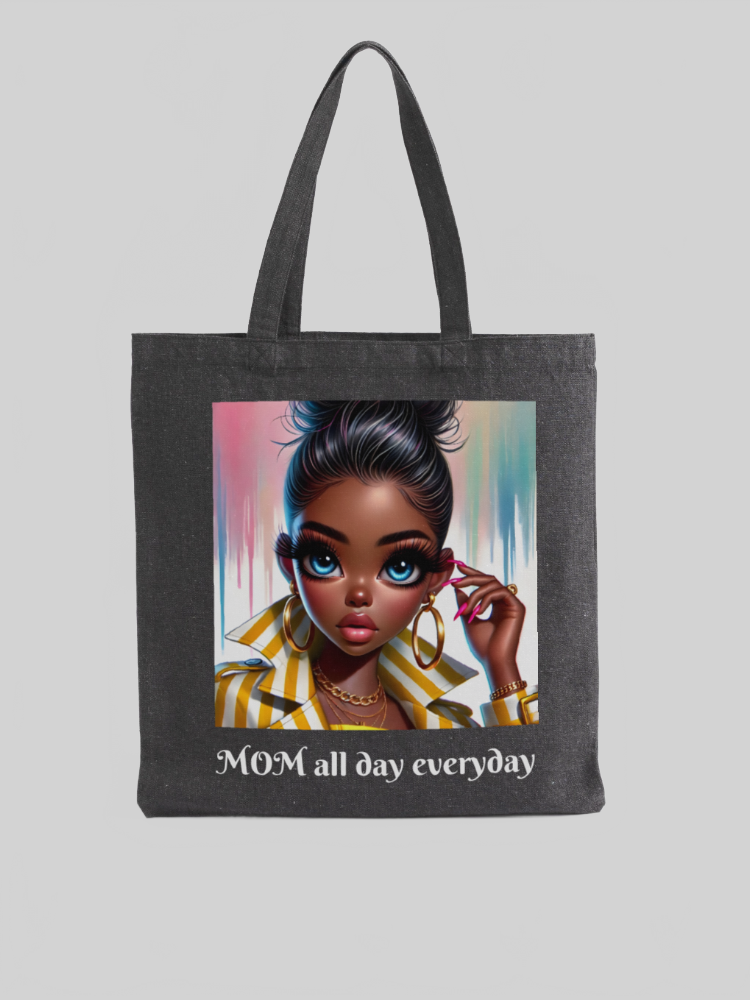 African American Women Mom All Day Everyday Mother's Day Tote Bag nicholesgifts