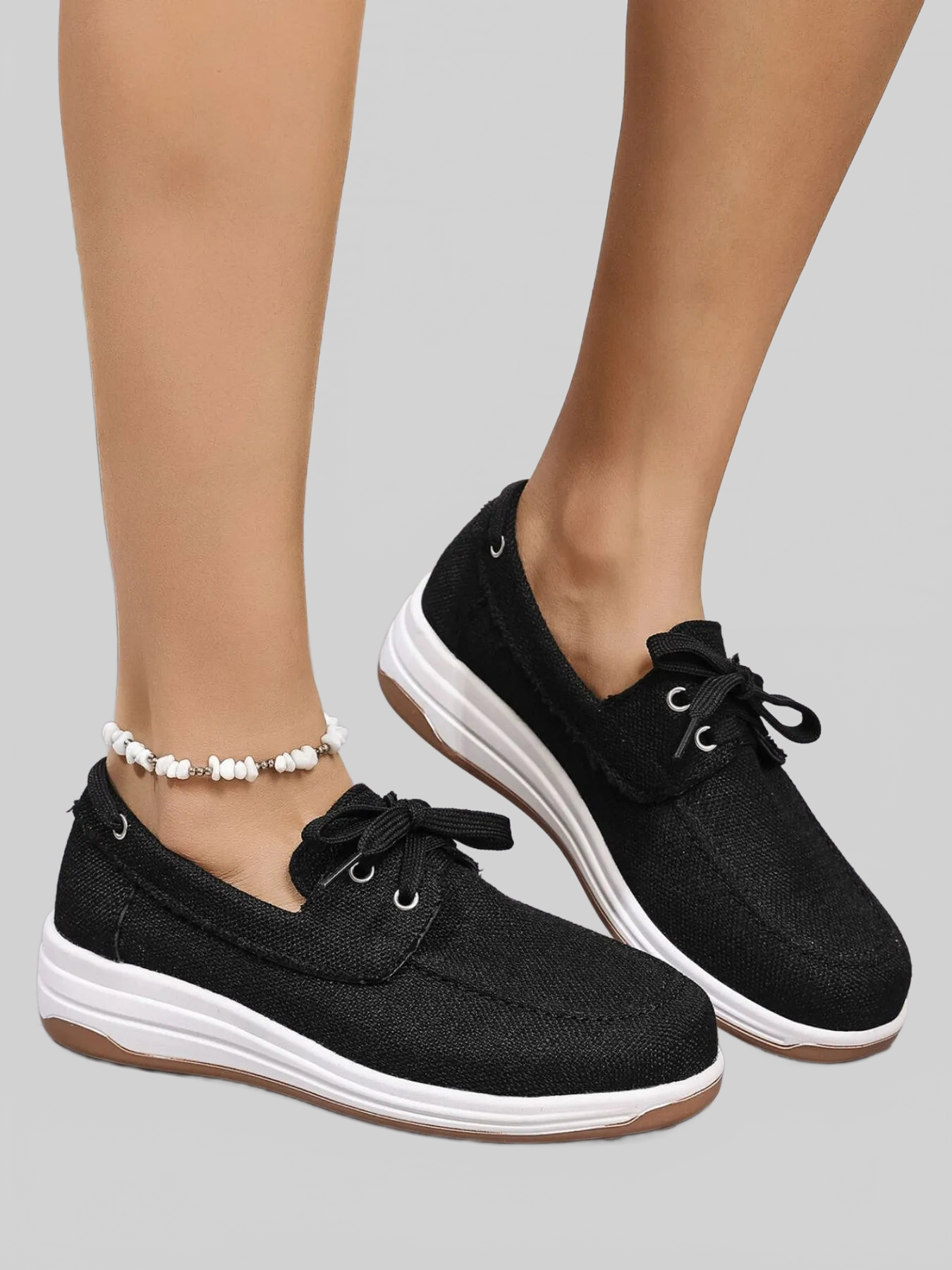 Lace Up Wedge Sneakers NicholesGifts