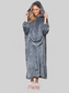 Double Take Full Size Pocketed Hooded Midi Lounge Dress nicholesgifts