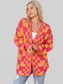 Women Contrast Exposed Seam Open Front Cardigan nicholesgifts