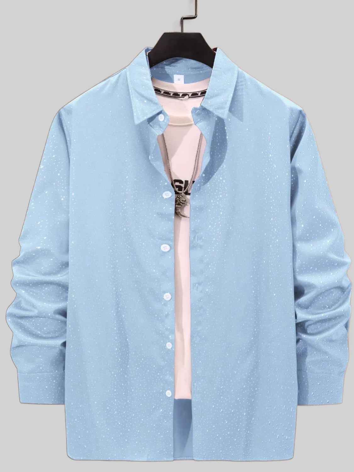 Men's Full Size Button Up Long Sleeve Shirt Plus Size nicholesgifts