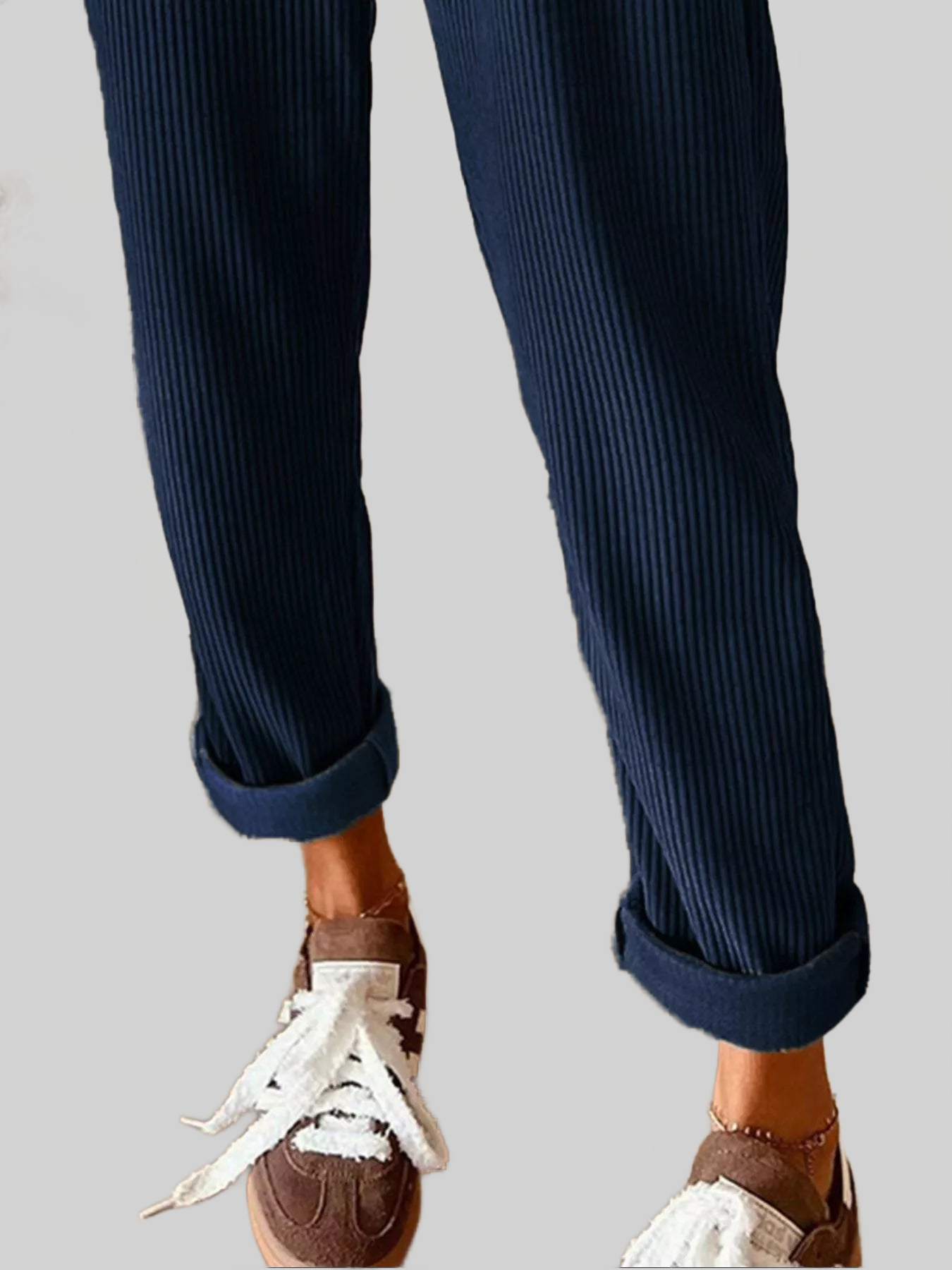 Women Casual Corduroy Drawstring Waist Pants nicholesgifts