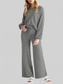 Long Sleeve Lounge Top and Drawstring Pants Set nicholesgifts
