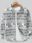 Men's Plus Size Printed Button Up Long Sleeve Shirt nicholesgifts