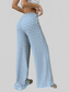Women Striped Wide Leg Drawstring Pants nicholesgifts