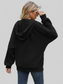 Drawstring Zip Up Dropped Shoulder Hoodie nicholesgifts
