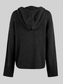 Women Drawstring Button Up Hooded Cardigan nicholesgifts