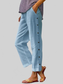 Women Full Size Side Decor Button Casual Wide Leg Pants Plus Size nicholesgifts