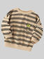 Toddler Boys Striped Bear Crew Neck Sweatshirt nicholesgifts