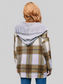 Women Ivy Lane Plaid Dropped Shoulder Hooded Jacket NicholesGifts