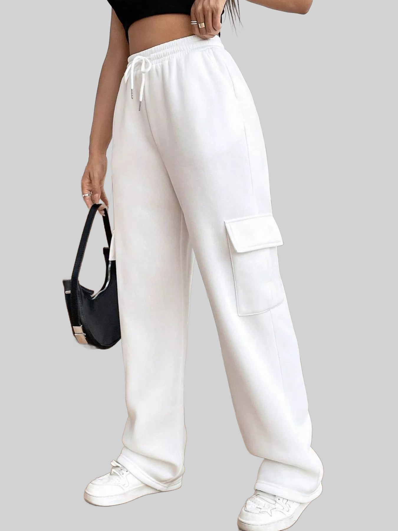 Women Relaxed Fit Pants with Drawstring Waist nicholesgifts