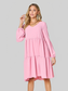 Double Take Full Size V-Neck Balloon Sleeve Tiered Dress with Pockets nicholesgifts