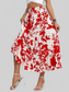 Ruffled Hem Printed Midi Skirt nicholesgifts