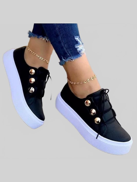 Women Round Toe Platform Sneakers nicholesgifts