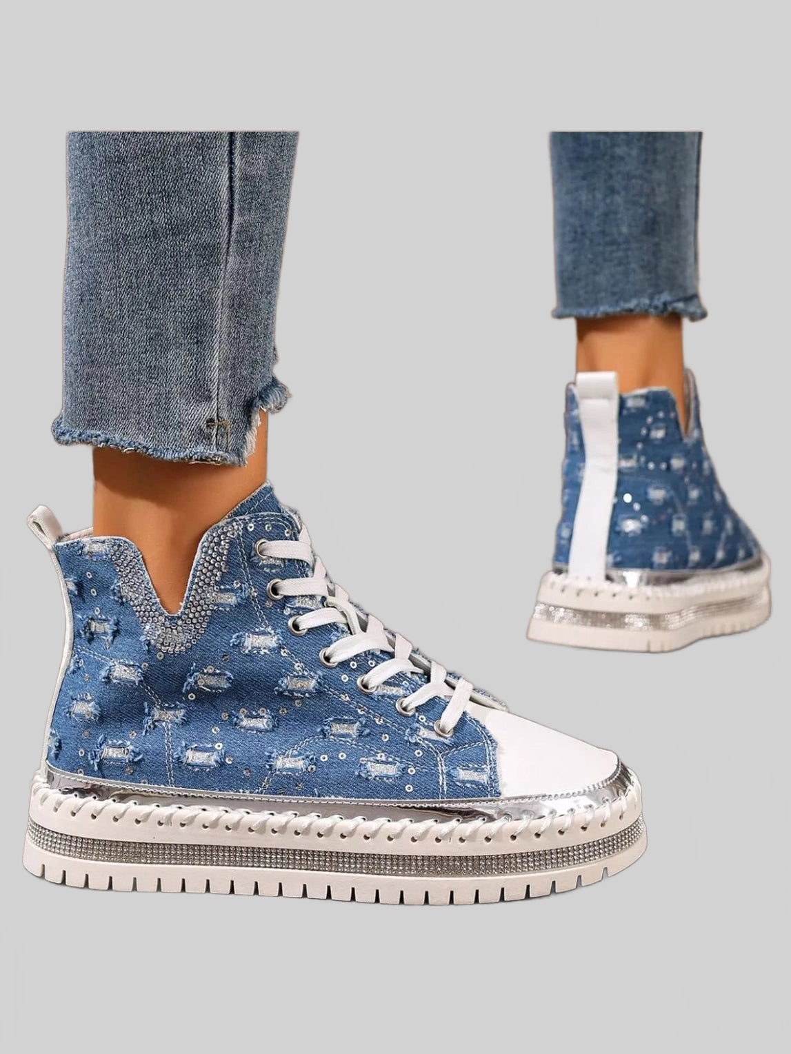 Lace Up Platform Sneakers nicholesgifts