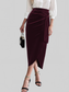 Women Side Tied Velvet Skirt nicholesgifts