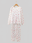 Hearts Printed Long Sleeve Top Drawstring Pants Lounge Set nicholesgifts