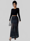 Women Polka Dot Maxi Skirt nicholesgifts
