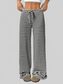 Women Striped Wide Leg Drawstring Pants nicholesgifts