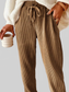 Women Casual Corduroy Drawstring Waist Pants nicholesgifts