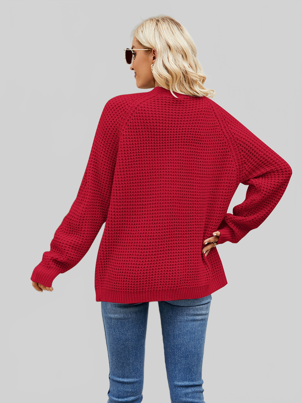Women Open Front Long Sleeve Cardigan with Pockets nicholesgifts