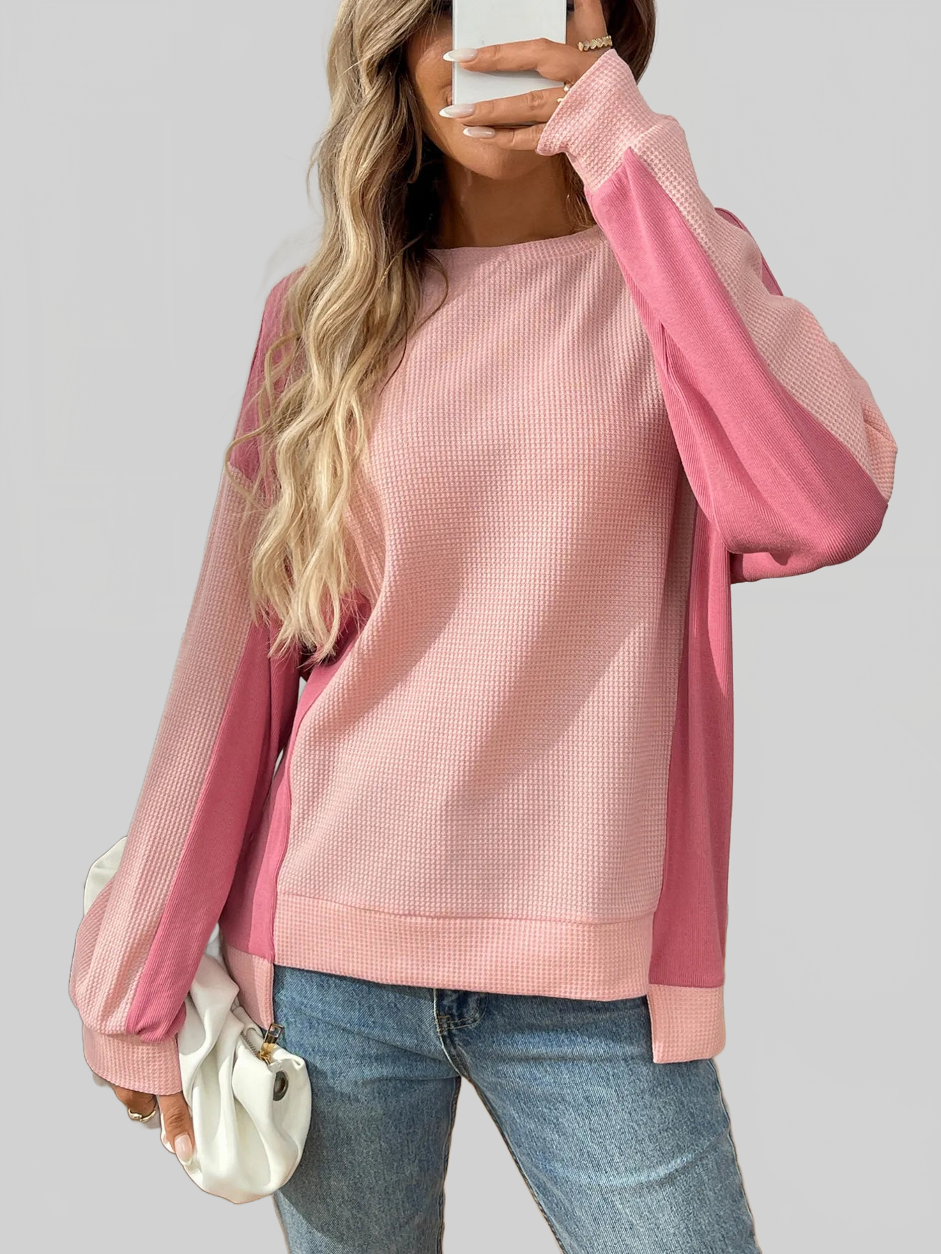 Color Block Long Sleeve Sweatshirt nicholesgifts