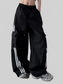 Women Striped Wide Leg Cargo Pants nicholesgifts