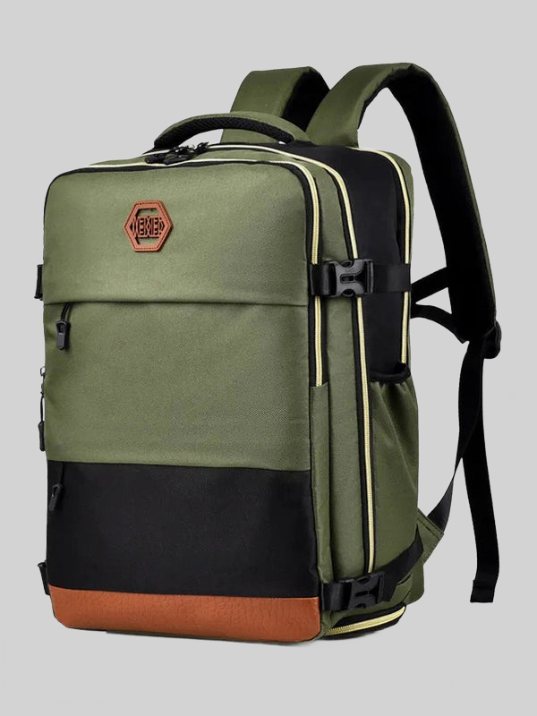 Color Block Multi-Pockets Backpack Bag nicholesgifts