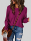 Women Double Take Full Size Round Neck Long Sleeve T-Shirt NicholesGifts