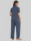 Short Sleeve Shirt, Bralette, and Pants Lounge Set nicholesgifts