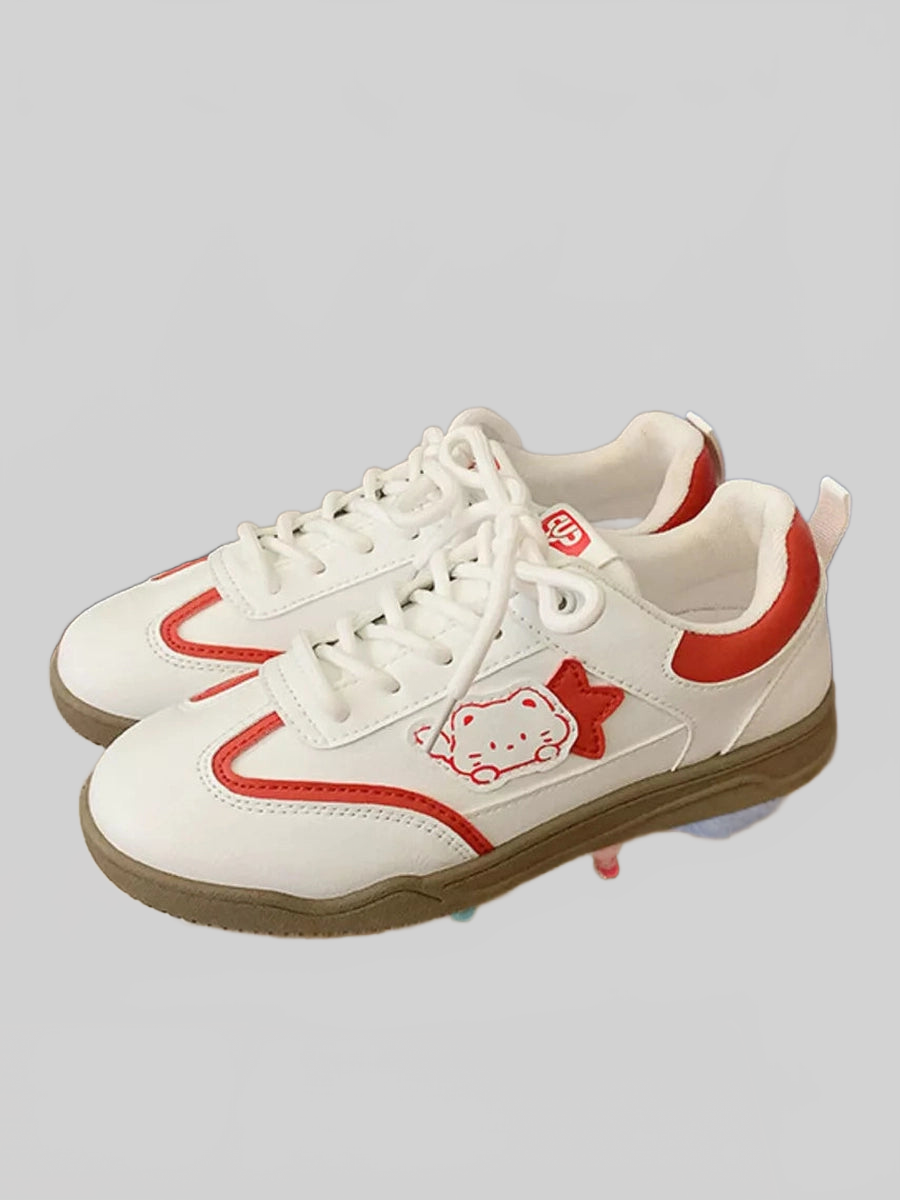 Lace Up Round Toe Sneakers nicholesgifts