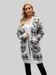 Angel Wings Printed Long Sleeve Cardigan with Pocket nicholesgifts