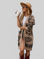 Angel Wings Printed Long Sleeve Cardigan with Pocket nicholesgifts