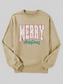 Women Merry Christmas Round Neck Long Sleeve Christmas Sweatshirt nicholesgifts