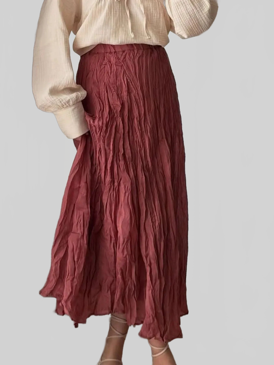 Ruched Elastic Waist Skirt nicholesgifts