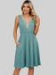 Pocketed V-Neck Wide Strap Dress nicholesgifts