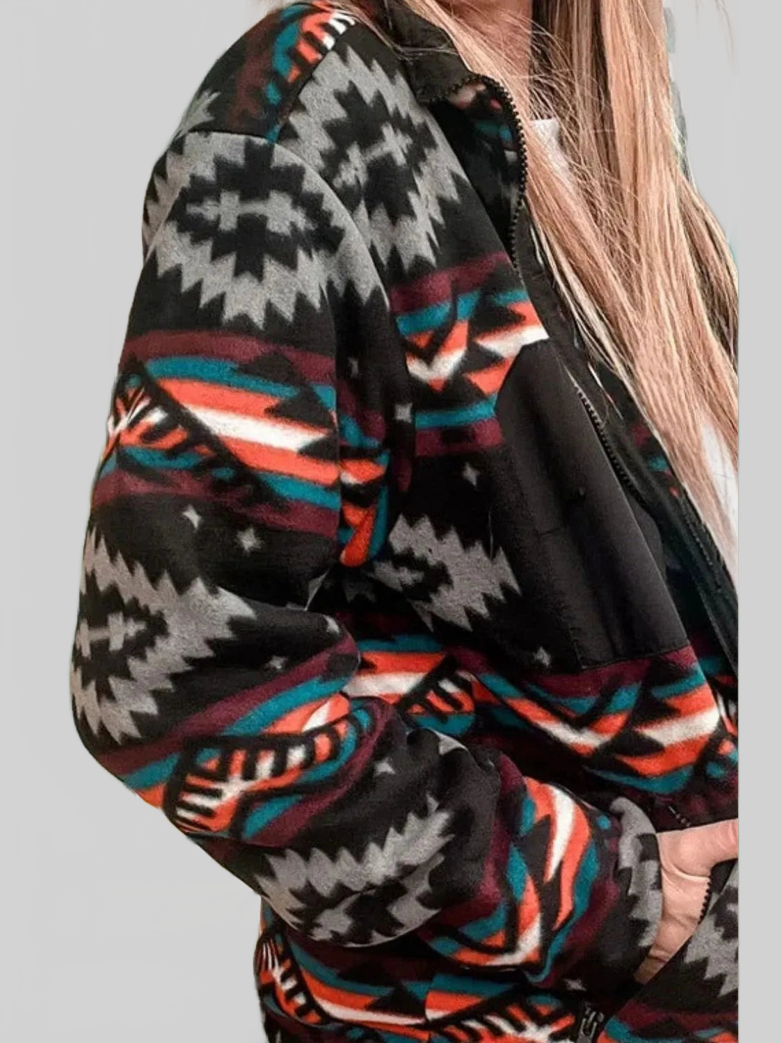 Zip Up Long Sleeve Jacket nicholesgifts