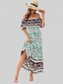 Floral Flounce Sleeve Midi Dress nicholesgifts