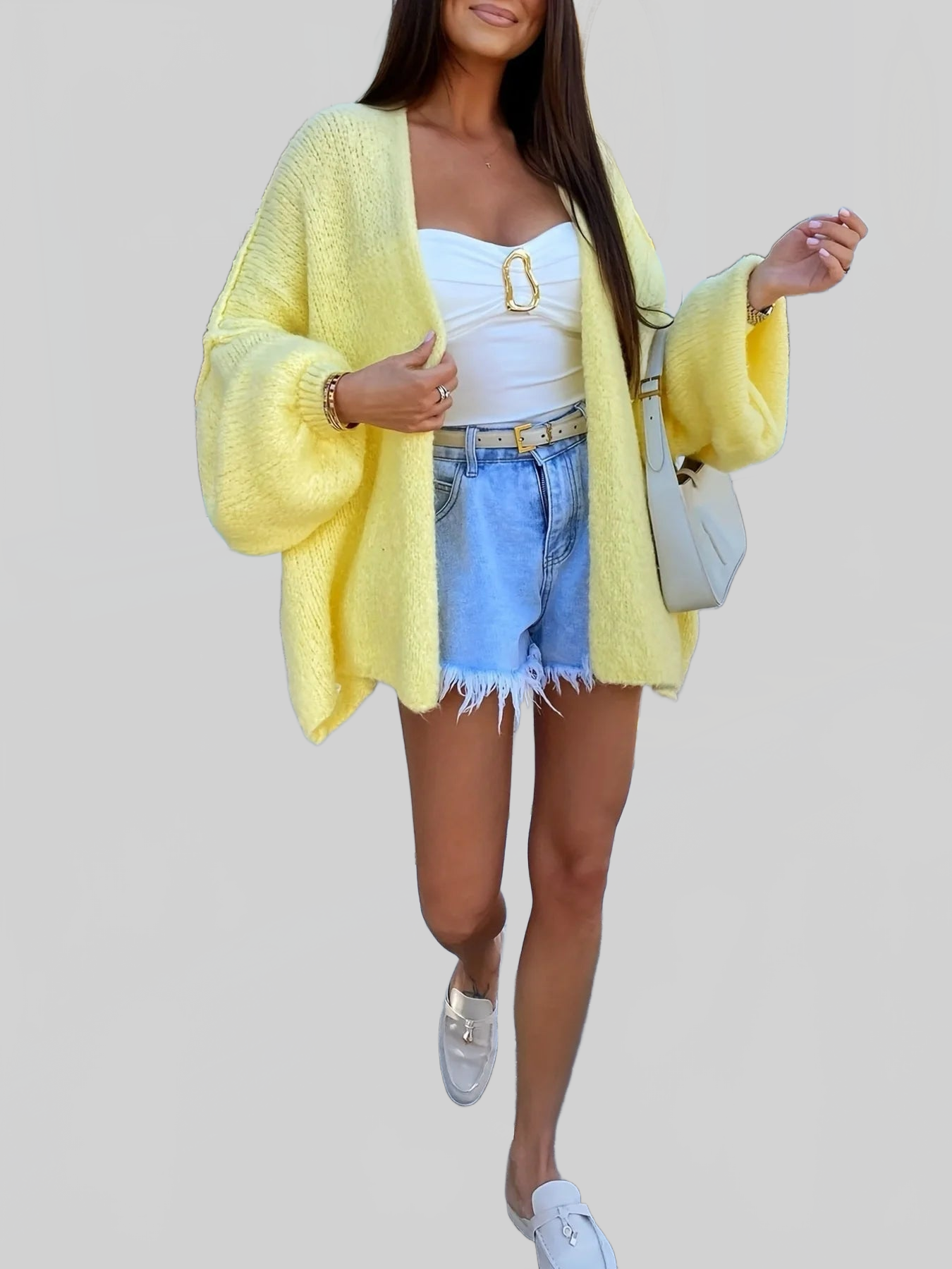 Open Front Long Sleeve Cardigan nicholesgifts